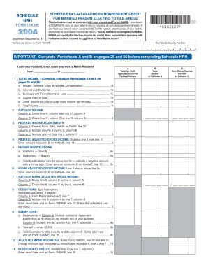 Fillable Online maine a COMPLETE copy of your federal return including ...