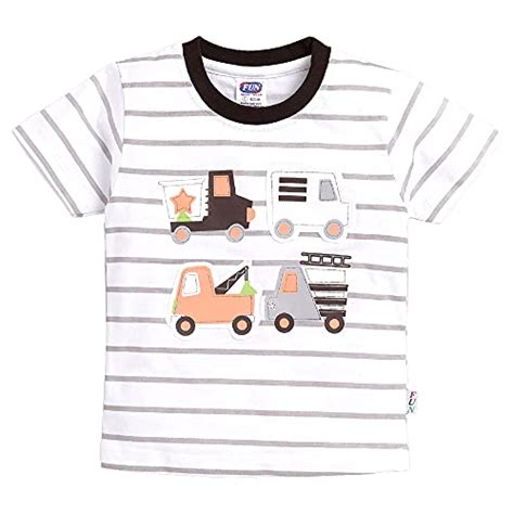 Buy Hopscotch Baby Boys Cotton Red and Off White Baby Boys T Shirts and ...