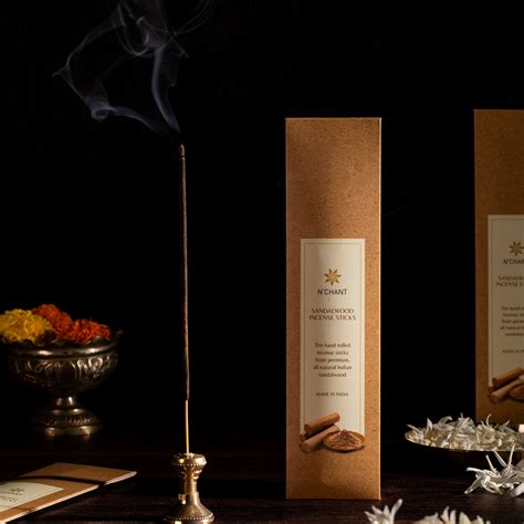 N'Chant’s Pure Sandalwood Incense Sticks for Meditation, Rituals, and