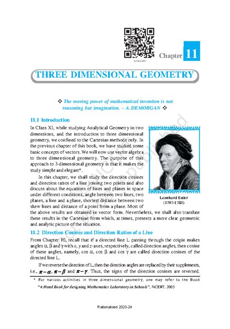 3D Geometry - CLASS 12 - THREE DIMENSIONAL GEOMETRY 377 v The moving ...