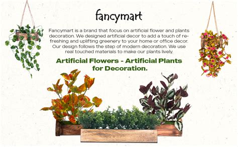 Fancy Mart Artificial Money Plant with Wooden Pot, Home and Office ...