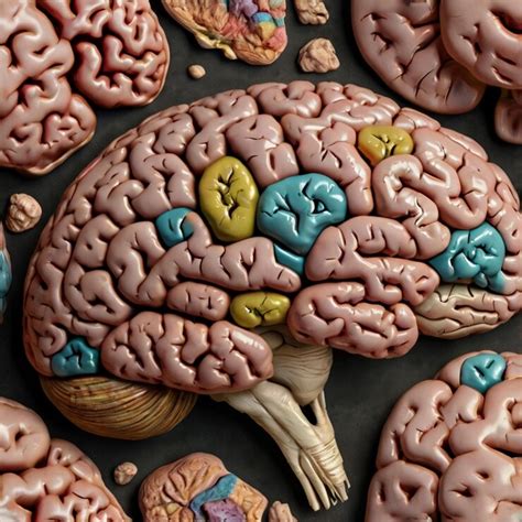 3d realistic illustration of the human brain side lateral view isolated ...