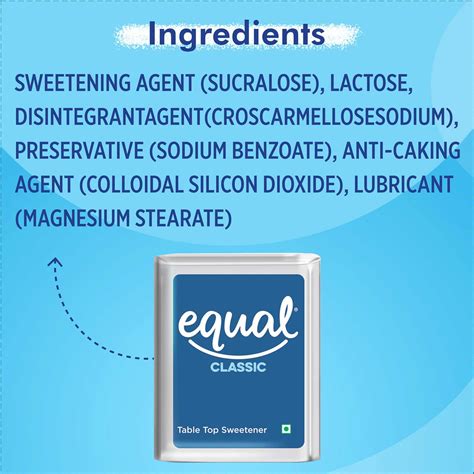 Buy EQUAL CLASSIC ZERO CALORIE SWEETENER SUGAR FREE CALORIE CONTROL 100 ...