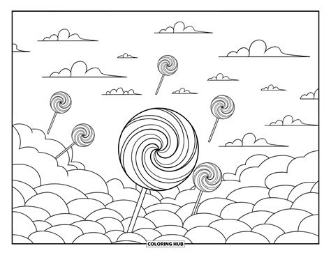75+ Lollipop Coloring Pages for Kids & Adults (Free Printable PDFs)
