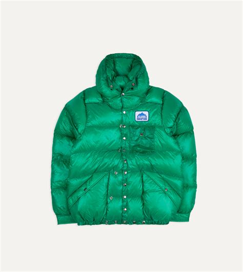 Kluane Mountaineering Green Nylon Snap Parka - Drakes US