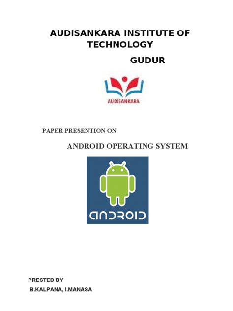 Image result for Android Operating System PDF