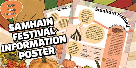 Samhain Festival Information Display Poster