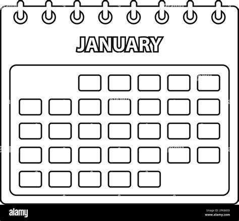 January Calendar Clip Art January Stock Illustrations – 251,065