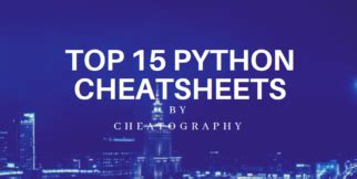 Top 15 Python Cheatsheets By Cheatography - Yeah Hub