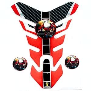 Universal Bike Fuel Tank Emboss Sticker/Fit for All Bike/Red in Colour ...