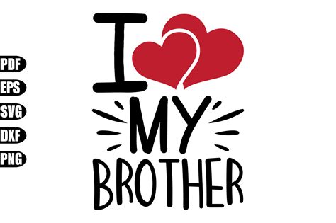 I Love My Brother Svg Graphic by creativekhadiza124 · Creative Fabrica