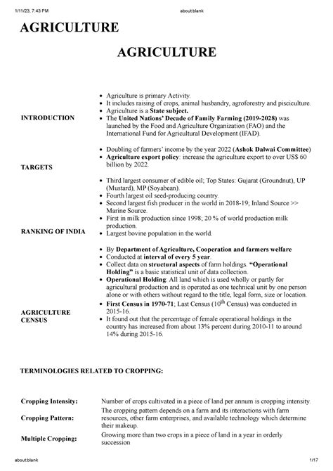 indian economy agriculture - AGRICULTURE AGRICULTURE INTRODUCTION ...