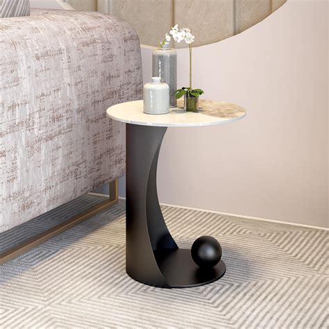 Buy Natalie Dual Tone Composite Marble Side & End Table at Durian