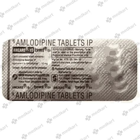 AMCARD 10MG TABLET 10'S Price, Uses, Side Effects & Substitutes | Medkart