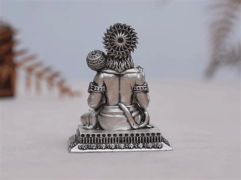 Lord Hanuman Pure Silver Idol – Sundari Silks