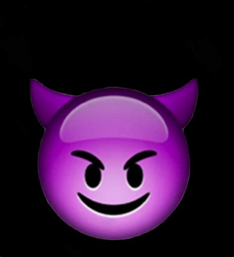 Download Purple Devil Emoji Smiling Face | Wallpapers.com