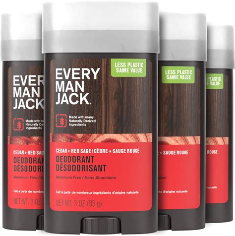 Amazon.com : Every Man Jack Cedar & Red Sage Men’s Deodorant - Stay ...