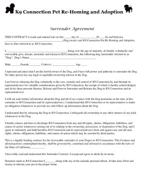 Image result for Voluntary Surrender of Animals