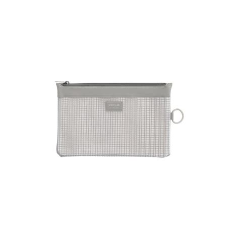 LIHITLAB LIHIT LAB. Mesh Pouch, 9.5 x 6.2 inches, Off-White (F244-Off ...