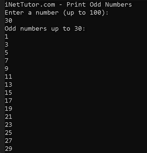 Image result for Write an Algorithm to Print N Odd Numbers