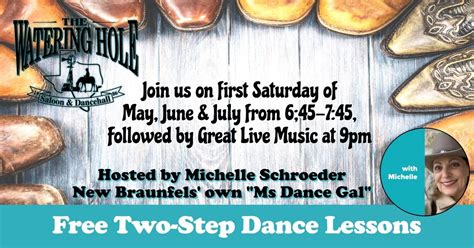 FREE Two Step Dance Lessons at Watering Hole Saloon, NB, TX, Watering ...