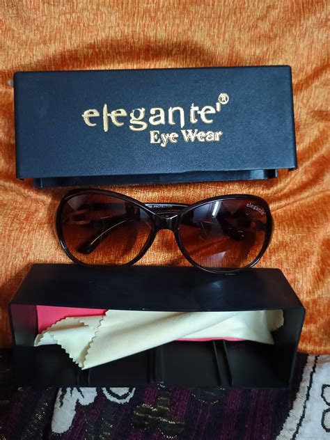 ELEGANTE UV Protected Brown Oval Sunglasses for Women and Girls ...