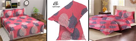 VAS COLLECTIONS 350TC Glace Floral Cotton AC Comforter Set King Size ...