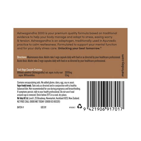 Me Today Ashwagandha 3000 60 Vege Capsules