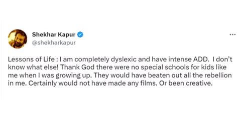 Shekhar Kapur Opens Up On Dyslexia And ADD