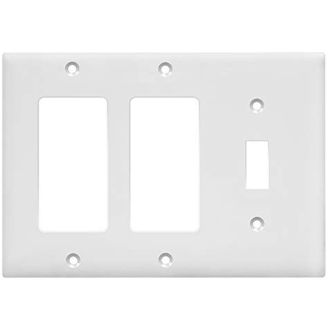 ENERLITES Combination Single Toggle/Double Decorator Rocker Outlet Wall ...