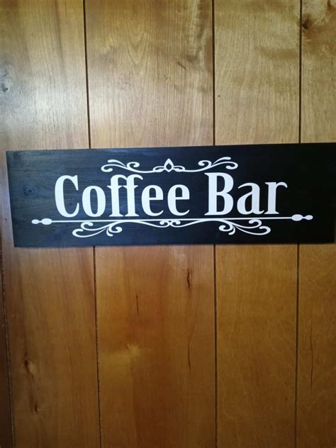 Wooden Coffee Bar Sign - My Community Made