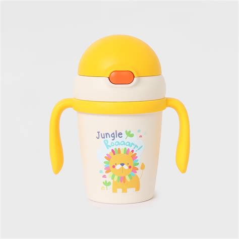 Buy Juniors Elephant Print Sippy Cup with Press Button Closure and ...