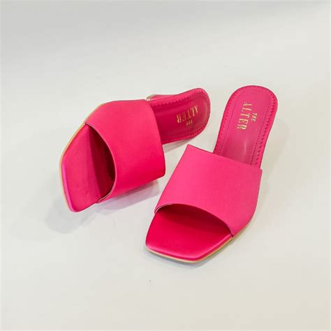 T Shaped Satin Block Heels – THE ALTER