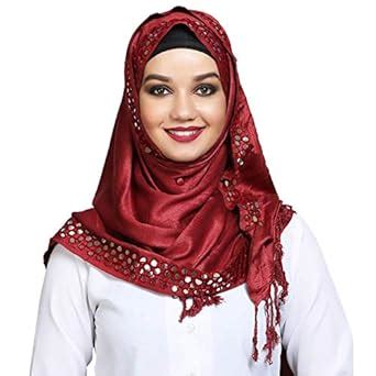 Buy Momin libas Viscose Scarf Ladies, Red colour choices, Large ...
