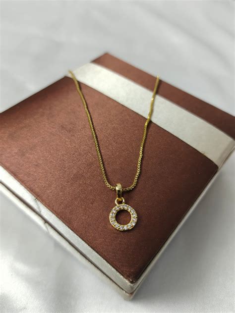 Itscustommade Gold Plated Chain With Small stone pendant – Shrayathi