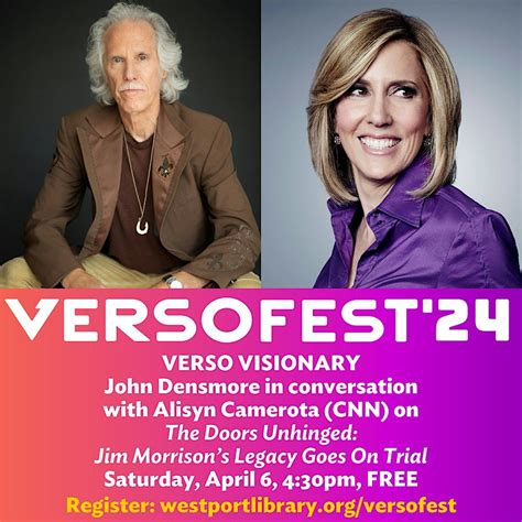 VersoFest 2024: John Densmore in Conversation with Alisyn Camerota, The ...