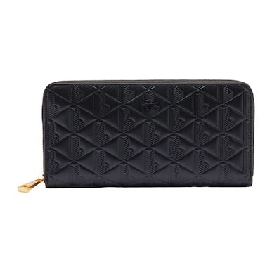 Buy Women Black Maheki Zipped Leather Billfold Online at The Collective ...