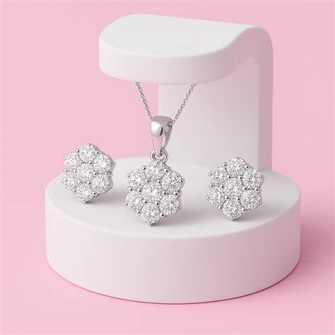 Buy Silver Jewellery Sets Online – Pendant & Earring Sets – Zisthi.com