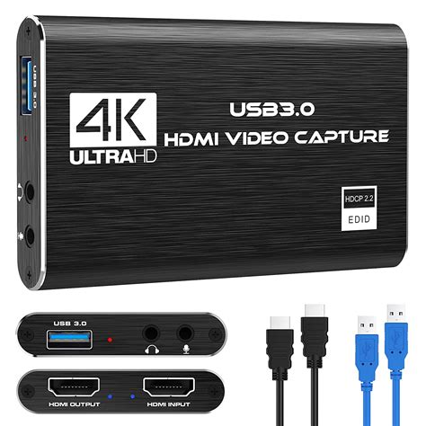 Rybozen 4K Audio Video Capture Card, USB 3.0 HDMI Video Capture Device ...