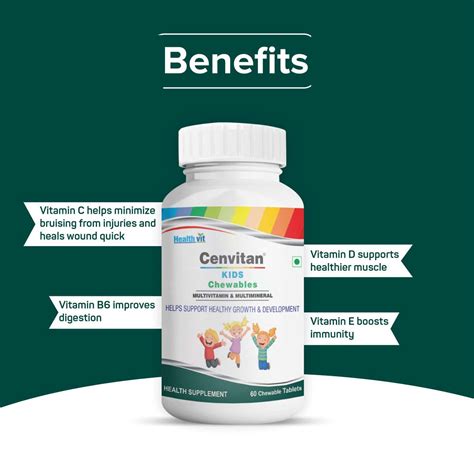 Buy HEALTHVIT CENVITAN KIDS MULTIVITAMIN & MULTIMINERAL CHEWABLE ...