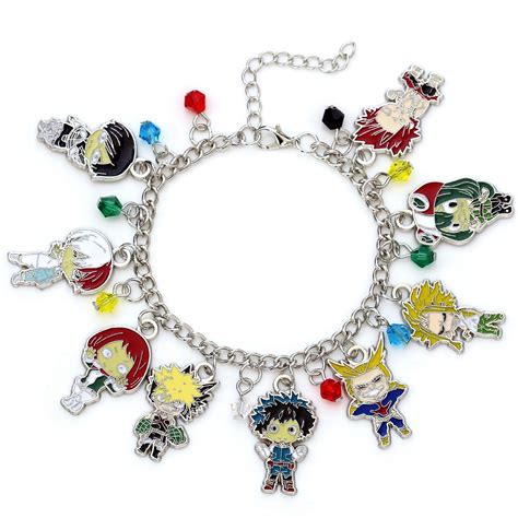 Buy My Hero Academia Fashion Novelty Charm Bracelet Anime Manga Series ...