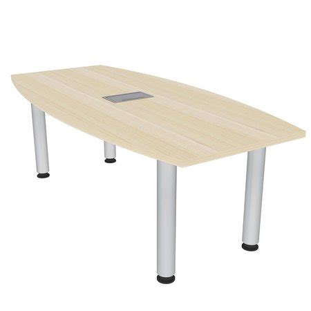 Skutchi Designs 6x3 Boat Shaped Meeting Room Table with Power Module, 6 ...
