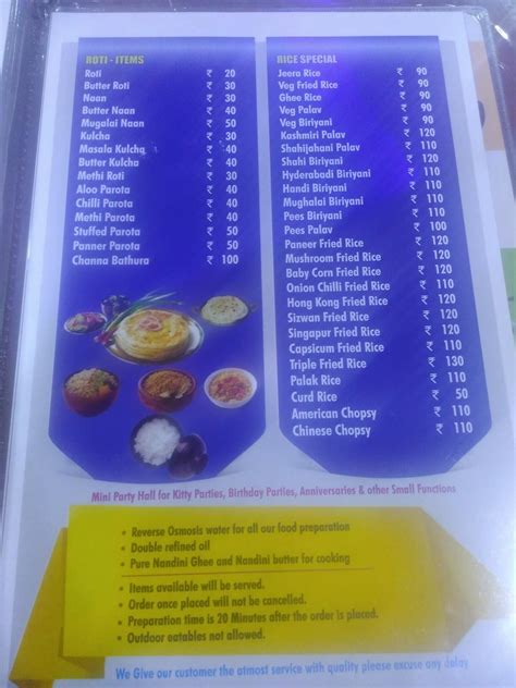 Menu at Hotel Grand, India, XQ76+9FC