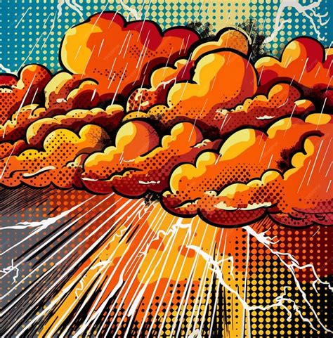 Comic pop art background | Premium Photo