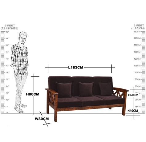 Solid Wood XX Design Sofa 3 Seater - RAJ HANDICRAFT