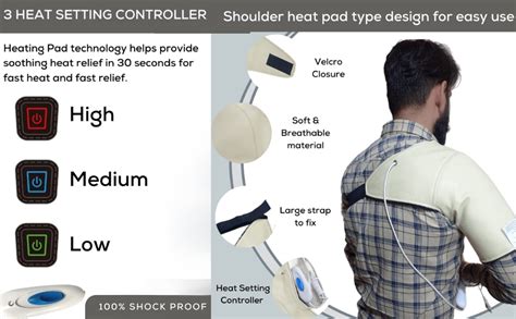 Odessey Products Shoulder Heating Pad | Adjustable Heat Settings ...