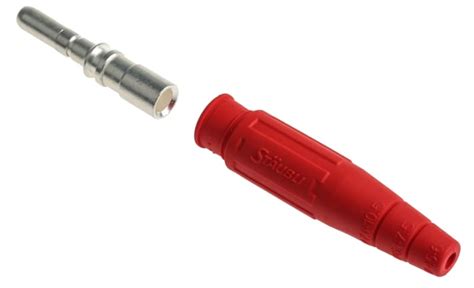 15.0002-22 Staubli | Staubli Red Male Test Plug, 6 mm Connector, Crimp ...