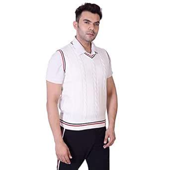 Joe Hazel Cricket Sweater (Small) Milky White : Amazon.in: Clothing ...