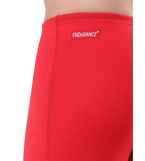 Buy Speedo Essential Endurance Plus Jammer Fedred-White Swimwear Online ...