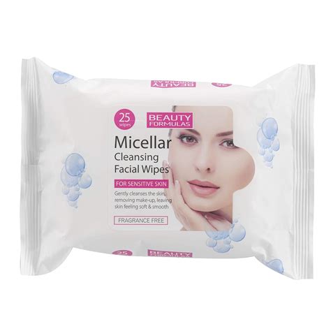 Beauty Formulas Micellar Cleansing Facial wipes for Sensitive Skin 25'S ...